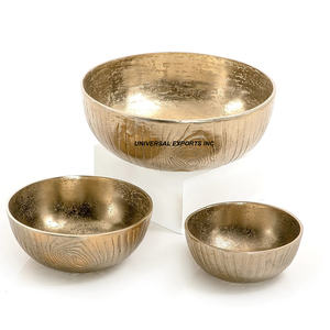 Juego de Tres Tazones de Chocolate de Metal Plateado, Tazón Decorativo para Dulces, Tamaño Personalizado, Nuevo Tazón de Chocolate de Metal de Lujo - Product Image 3