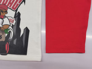 T-shirts en coton à manches longues et col rond, personnalisés avec logo, sérigraphiés, épais, surdimensionnés, style patchwork, vente en gros - Product Image 5