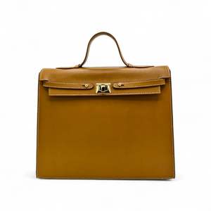 Luxury Full Grain Leather Top Handle Satchel <b>Handbag</b> with Turn Lock Single Strap OEM ODM - Product Image 1
