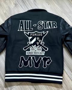 Chaqueta Universitaria Personalizada para Hombre, 100% Lana y Manga de Cuero, Chaqueta de Béisbol Personalizada para Juego - Product Image 2