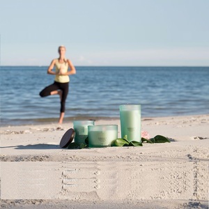 ขวดแก้วใส่เทียนสีฟ้าสำหรับน้ำมันหอมระเหยในบ้าน - Product Image 6