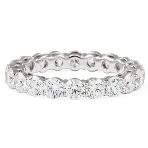 2.35 Carat Round Lab Diamond Eternity Band Wedding <b>Ring</b> with E-F Color/VS Clarity for Women - Product Image 1