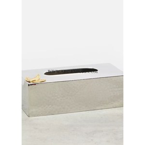 Boîtes à mouchoirs en acier inoxydable en métal de grande taille de conception standard avec papillon conçu nouveau support de stockage de mouchoirs en métal de style - Product Image 6