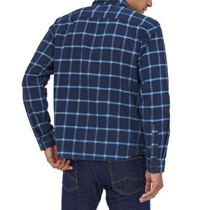 Camisa de franela de algodón Unisex de moda, diseño de estampado informal de punto de manga larga, Colección a cuadros de invierno, opta por el suministro OEM de talla grande - Product Image 3