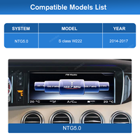 Layar Multimedia Autoabc 12.3 Inch Linux Carplay untuk Mercedes Benz S Class W222 NTG5.0 Wireless CarPlay Android Auto