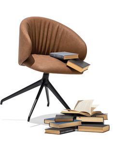 Chaise de salle à manger rembourrée de luxe moderne avec accoudoirs – Base en bois de hêtre massif – Design élégant et courbé pour usage domestique et commercial - Product Image 6