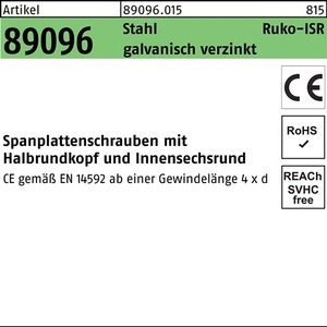 Chipboard <b>Screws</b> R 89096 HAKO ISR 4 X 60-T20 Steel Galvanised 200-Piece Pack - Product Image 1