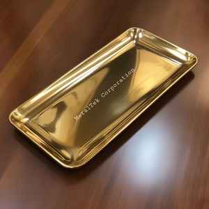 Bandeja de servicio rectangular de acero inoxidable de primera calidad versátil para comedor o decoración Diseño multiusos elegante y duradero para eventos en casa - Product Image 6