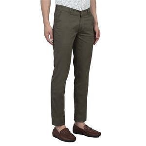 Pantalon chinos homme classique coupe droite pantalon décontracté léger en coton mélangé extensible pour usage quotidien bureau et extérieur - Product Image 3