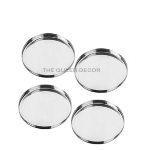 Sous-verres en pierre écologiques de style moderne, en forme de bois, finition cuivre antique, 300 mm de diamètre, 8 mm d'épaisseur, faits à la main, de luxe - Product Image 2