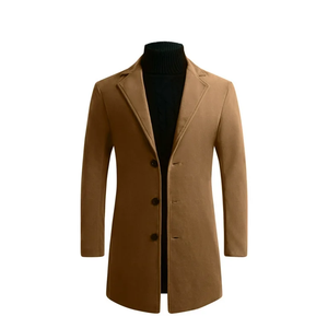 Manteau long élégant pour homme Hiver 2025 – Tendance, chaud, en laine, décontracté et respirant - Product Image 1