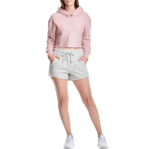Haut court d'hiver décontracté pour femmes à capuche Streetwear durable à séchage rapide avec col à capuche en coton polyester personnalisé - Product Image 6
