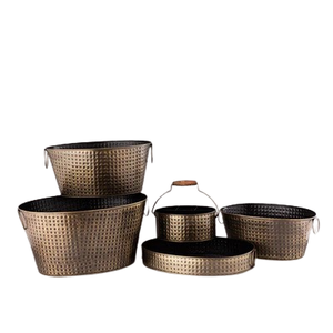 Revêtement en poudre noire Baignoire à glace de haute qualité Barre de forme ovale et fête Ensemble de baignoire à glace Noir antirouille Prix d'usine Ensemble de 4 - Product Image 3