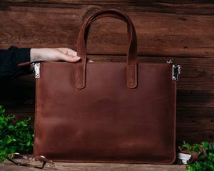 High Quality Genuine Leather <b>Laptop</b> Bag Leather <b>Laptop</b> <b>Cover</b> Sleeve Genuine Leather Sleeve LS-0064 - Product Image 5