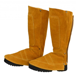 Zapatos de soldadura de cuero de vaca con logotipo personalizado, ropa de seguridad resistente al fuego con alta visibilidad para soldadores - Product Image 4