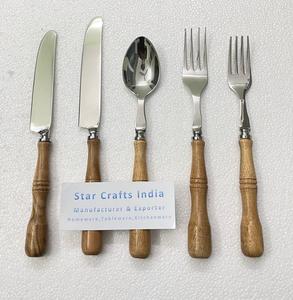 Juego de Cubiertos de Acero Inoxidable de Diseño Tradicional con Incrustaciones de Hueso Natural, Vajilla para Mesa de Comedor para el Hogar y Hoteles - Product Image 5