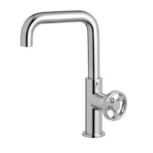 Mélangeurs de lavabo de salle de bain à levier unique en acier inoxydable 100% de fabrication italienne au design moderne pour la cuisine et la salle de bain au détail - Product Image 1