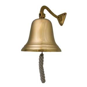 Thème nautique de cloche de bateau en laiton massif fait à la main de qualité supérieure pour tenture murale et décoration intérieure en finition polie brillante - Product Image 1