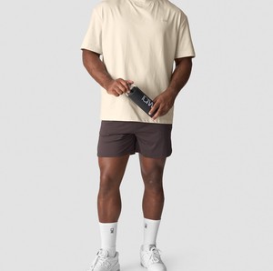 Conjunto de gimnasio personalizado para hombre 2025, Camiseta de algodón y pantalones cortos, chándal, ropa deportiva de 2 piezas inspirada en la ropa de calle - Product Image 1