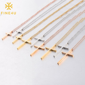 Collar con Colgante de Cadena de Acero Inoxidable Brillante, Joyería Religiosa Cristiana, Accesorios de Moda para Hombres y Mujeres, <span class=keywords><strong>Iglesia</strong></span> - Product Image 1