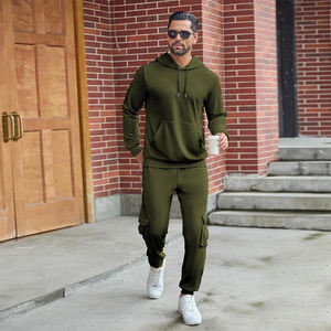 Survêtement à manches longues de haute qualité pour pull adulte tissu doux manchette côtelée vêtements de sport survêtement à séchage rapide pour hommes - Product Image 4