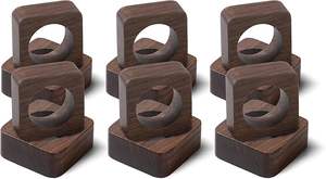 ที่ใส่แหวนผ้าเช็ดปากทำจากไม้อาเคเชียที่ทนทานเป็นมิตรกับสิ่งแวดล้อมสำหรับงานแต่งงานสุดสร้างสรรค์ - Product Image 3