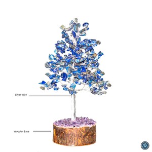 Premium Blue Lapis Lazuli Crystal Gemstone Tree Natural <b>Stone</b> Bonsai <b>Ornament</b> for Feng Shui Decor Wholesale Gift Supply Handmade - Product Image 6