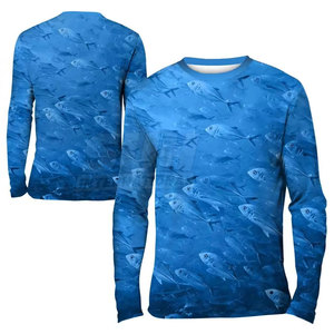 เสื้อตกปลาผู้ชายแบบสวมหัว แห้งเร็ว ระบายอากาศดี UPF 50+ ไซส์ใหญ่ คุณภาพสูง บริการ OEM รับทำโลโก้ตามสั่ง 100% - Product Image 6