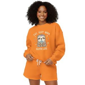 Ensemble deux pièces décontracté hiver 2026 pour femme : sweat-shirt et short en molleton de coton – Vente en gros OEM - Product Image 1
