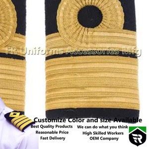 Commandant contre-amiral dentelle tissu épaulette épaulette insigne royal ligne aérienne régiment uniforme - Product Image 4