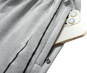 Traje de ropa deportiva de talla XXL para hombre, logotipo personalizado, 3D, reflectante, para correr, transpirable, Fitness, dos piezas, cremallera, patrón sólido para adultos - Product Image 5