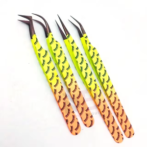 Pince à épiler en acier inoxydable à pointe pointue, 8 pièces, en une seule couleur, pour les extensions de cils, service OEM par Magma Beauty - Product Image 6