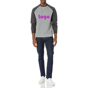 Sweat-shirt à col rond personnalisé 100% coton surdimensionné col rond sweat en éponge française décontracté Streetwear luxe chemises de survêtement - Product Image 1