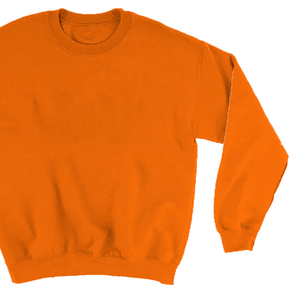 Sudadera de algodón naranja 100% personalizada, cuello redondo de gran tamaño, bordado de chenilla, letras, tema universitario, Parte delantera deportiva de invierno informal - Product Image 4