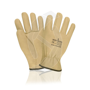 Guantes de trabajo de conducción de cuero de vaca con logotipo personalizado de la empresa, guantes protectores anticalor y antiincendios para conductores y trabajadores - Product Image 4