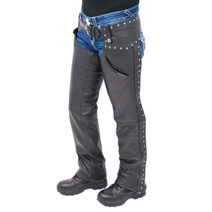 Precio barato Material de cuero Mejor diseño Moto Chaps/Equipo de alta calidad Chaps de cuero genuino para la venta - Product Image 4