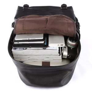 Wholesale Genuine Leather Laptop Bags School <b>Backpacks</b> <b>Large</b> Capacity <b>Black</b> Water Made in Pakistan Customize Logo - Product Image 5