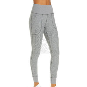 En stock Leggings décontractés pour femmes de haute qualité 100% coton respirant à séchage rapide taille mi-haute design unique fabriqué au Pakistan - Product Image 4