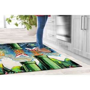 Alfombra con Diseño de Mario Estilo Van Gogh, Alfombra Moderna con Diseño de Noche Estrellada, Alfombra Grande Estampada Suave, Alfombra Suave No Tejida - Product Image 5