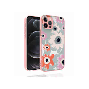 Netzy Luxury Electroplated Silicone Case for iPhone 12 <b>Pro</b> Patterned Shiny SAFA Nora Series Offers Exceptional Camera Protection - Product Image 1