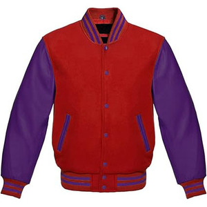 Chaqueta Universitaria para Hombre, Confeccionada con Tela de Alta Calidad y Cuero con Parches, Cómoda de Usar, Talla Grande, Producto de Alta Calidad - Product Image 1