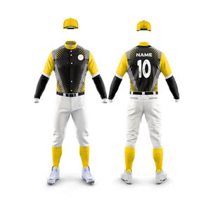Nouveaux vêtements personnalisés pour sports d'équipe Uniforme de baseball de haute qualité à manches courtes en couleurs unies et tailles disponibles - Product Image 1