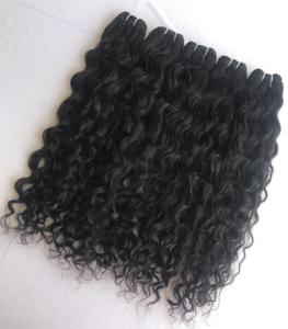 Top indien 20 \ "naturel bouclés Remy Extensions de cheveux 100% sain cheveux bruts simple dessiné noir vendeur pour les femmes - Product Image 3