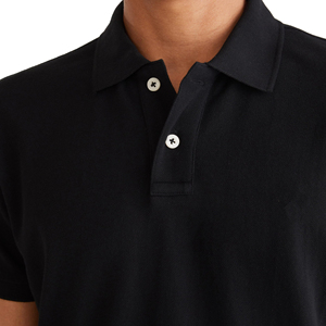 Polos de algodón 100% para hombre, estilo personalizado, informal, liso, manga corta, bordado, transpirable, patrón sólido, lona transpirable - Product Image 5