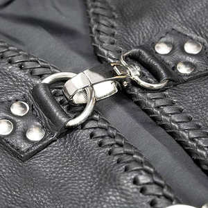 <b>Mens</b> Motocross Racing Leather Vest – Plus Size Genuine Leather Waistcoat Low MOQ Made in Pakistan - Product Image 6