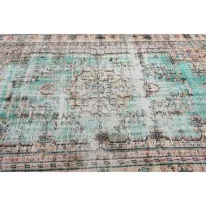 Alfombra Turca Grande, Alfombra Vintage de 6.4x9.8 pies, Alfombra de Lana con Puntos Azules - Product Image 5