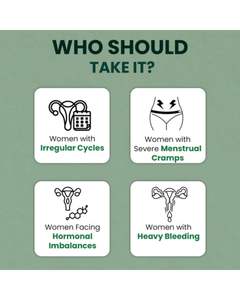 Formule Healthy Cycles avec Shatavari Lodhra Ashoka pour soulager les douleurs menstruelles, l'équilibre hormonal, un flux régulier et la santé menstruelle - Product Image 3