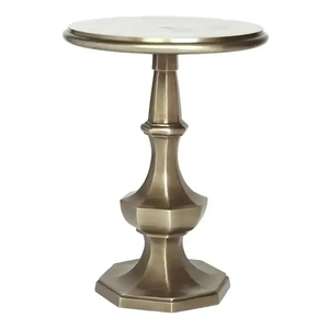 Table en métal de luxe traditionnelle faite à la main élégante classique fantaisie table en métal décorative pour la maison prix de gros en aluminium doré - Product Image 5