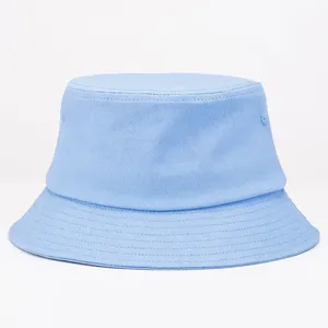 Sombreros de sol plegables de algodón en blanco al por mayor de alta calidad, sombrero de cubo bordado personalizado con estampado liso, precio razonable, servicio OEM - Product Image 6