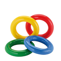 Set Cincin Lempar PVC Lunak, Ringan, Tahan Air, Tahan Lama, Portabel, Berbentuk Berbeda, Berbagai Warna, Permainan Lempar Cincin